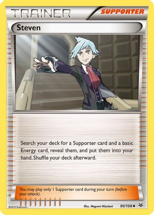 Steven 90/108 - XY Roaring Skies Reverse Holofoil