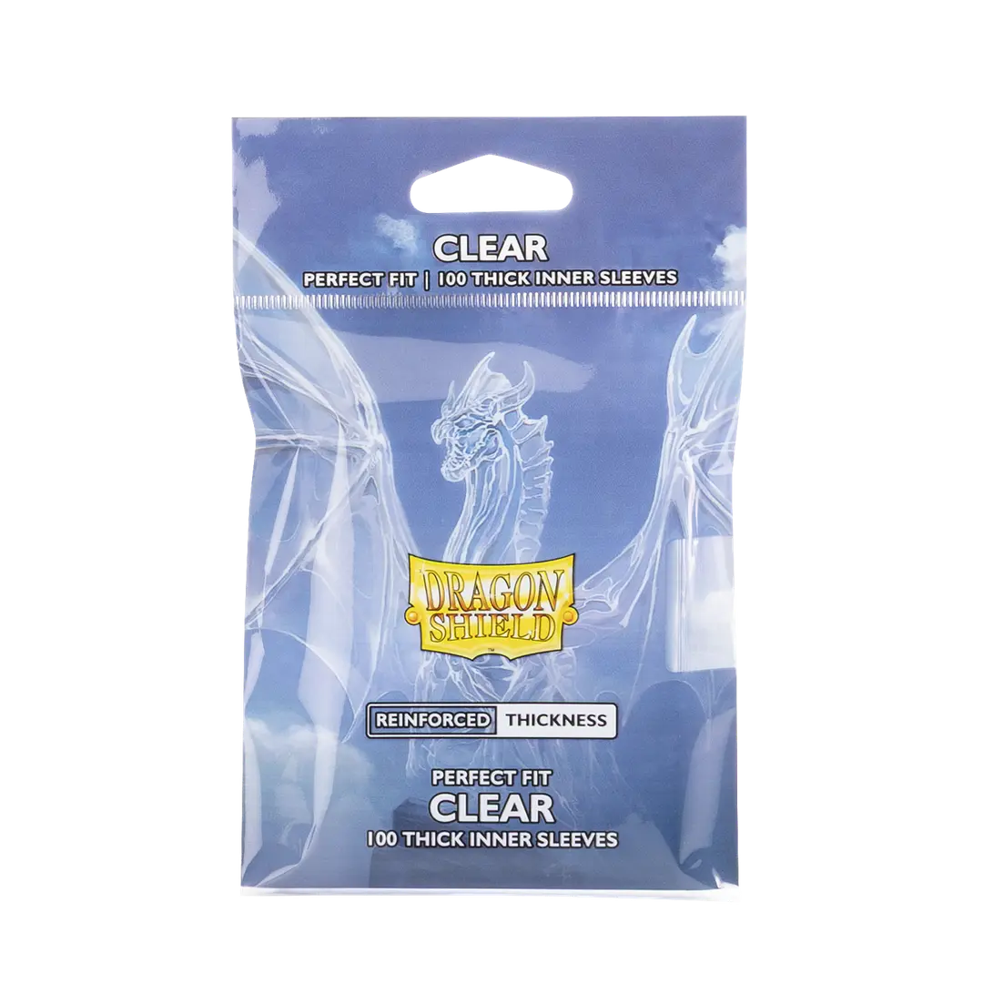 Dragon Shield - Perfect Fit Sleeves Thick Clear - 100ct (Standard Size)