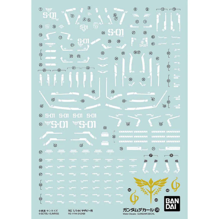 Gundam Decal 126 RG 1/144 SAZABI