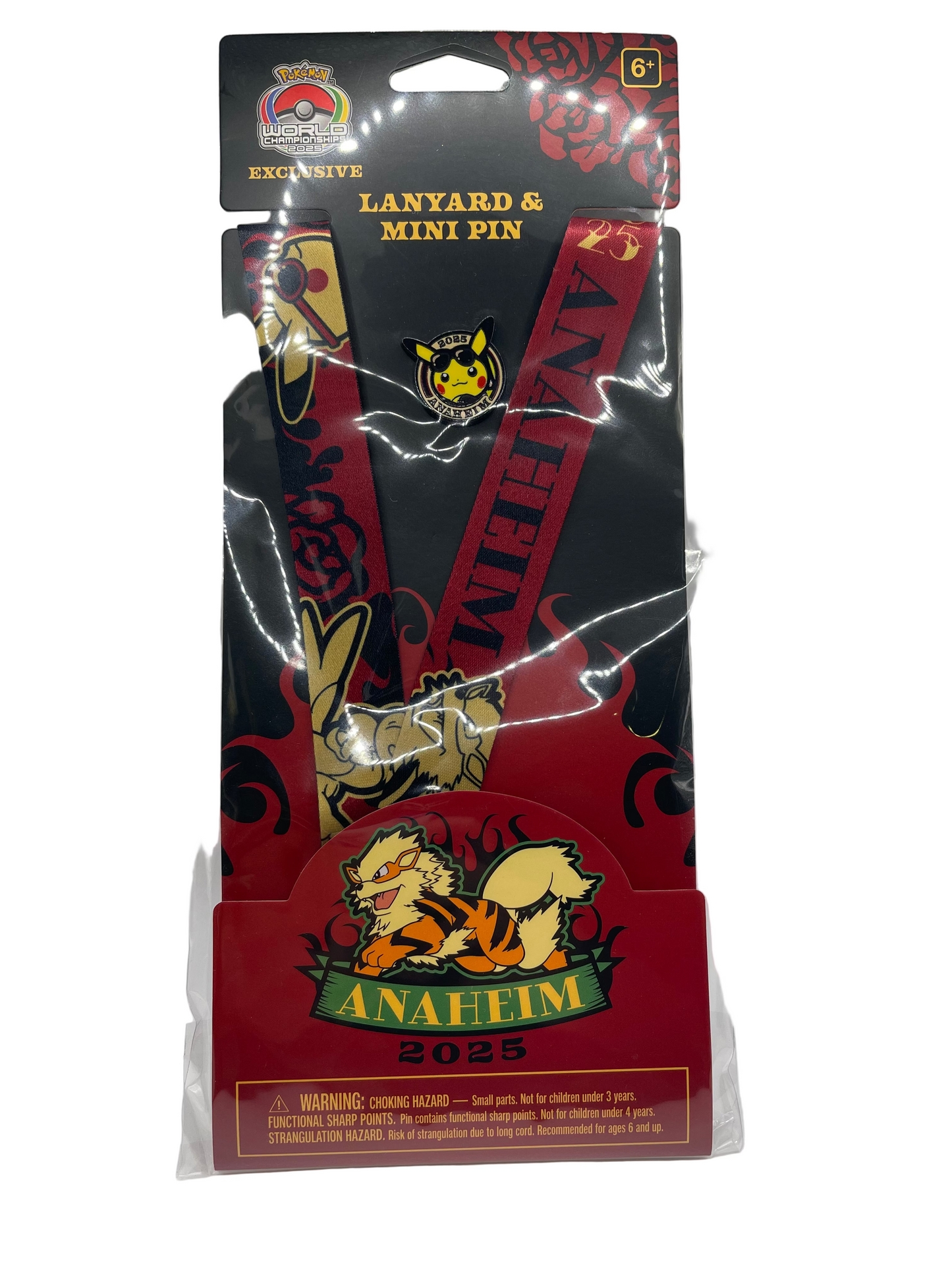WC25 PIKACHU MINI PIN & LANYARD SET-ROCKABILLY