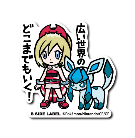 Pokémon - Irida & Glaceon Small Sticker (B-SIDE LABEL)