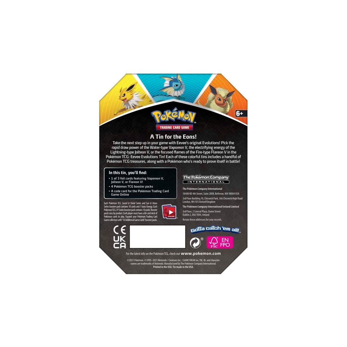 Pokémon TCG - Sword & Shield - Eevee Evolutions Tin
