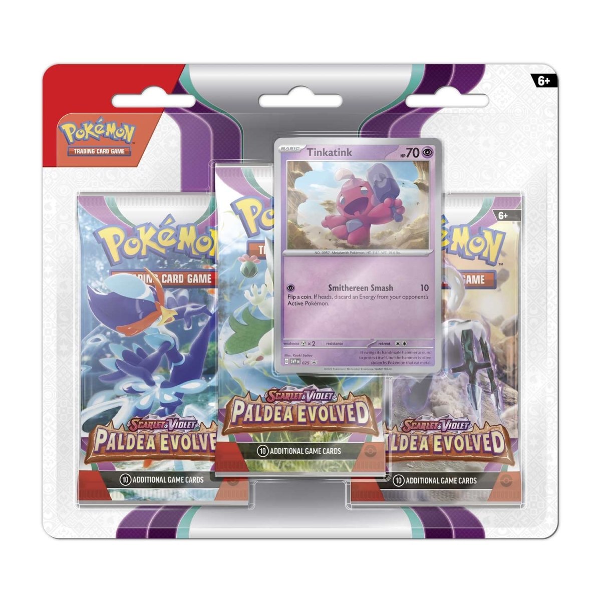 Paldea Evolved 3 Pack Checklane (Tinkatink)