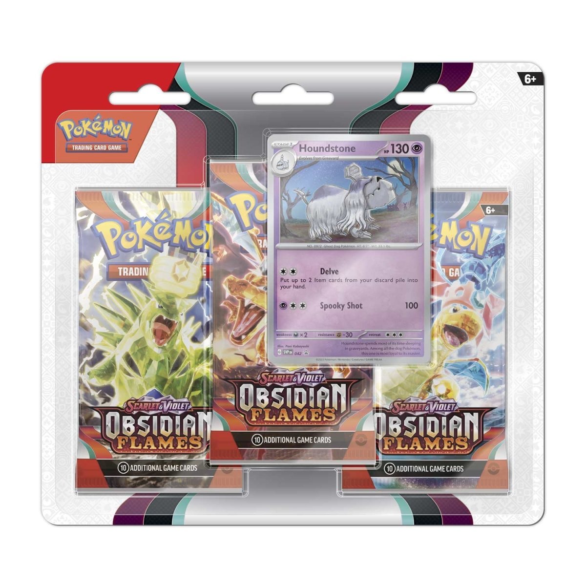 Scarlet & Violet-Obsidian Flames 3 Booster Packs & Houndstone Promo Card