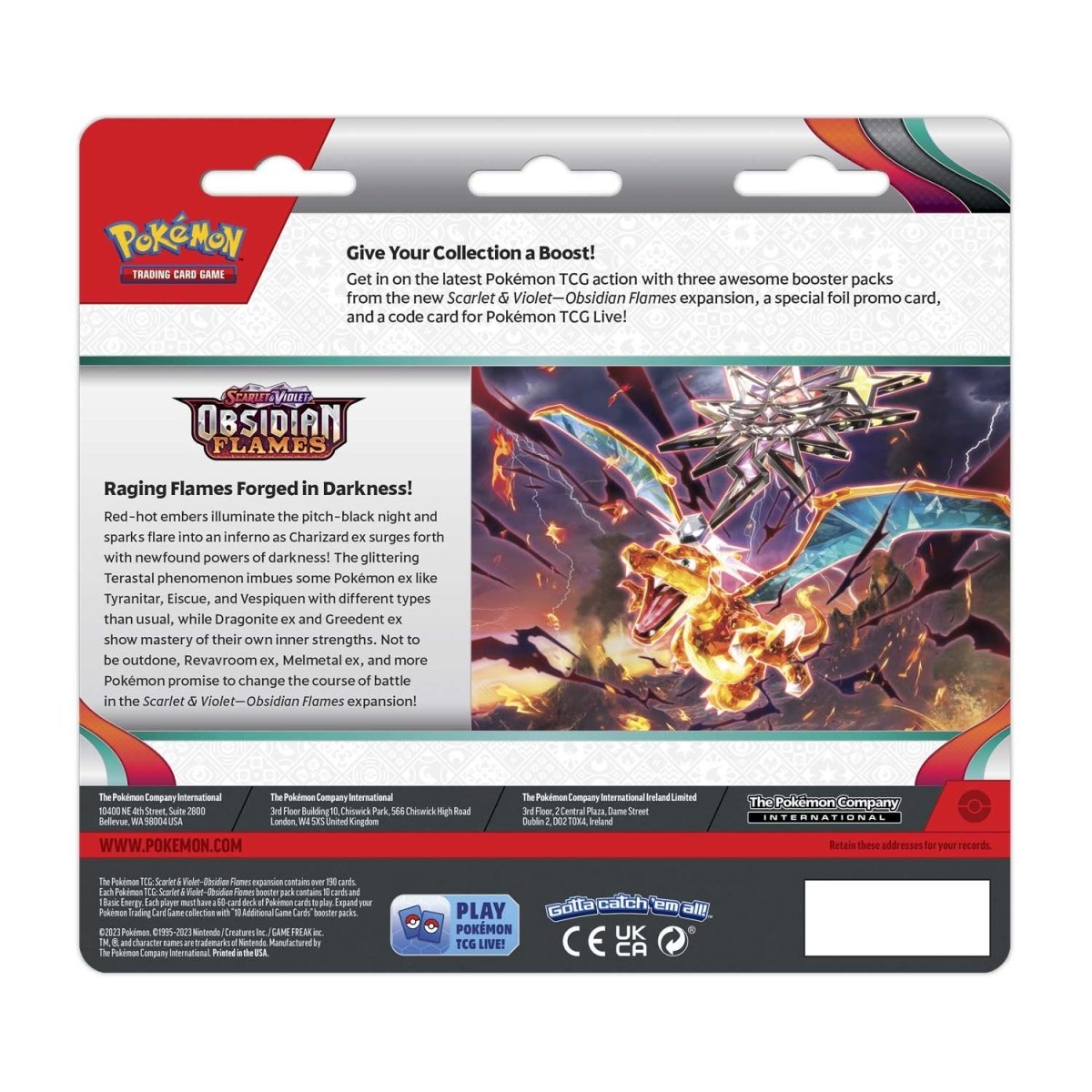 Scarlet & Violet-Obsidian Flames 3 Booster Packs & Houndstone Promo Card
