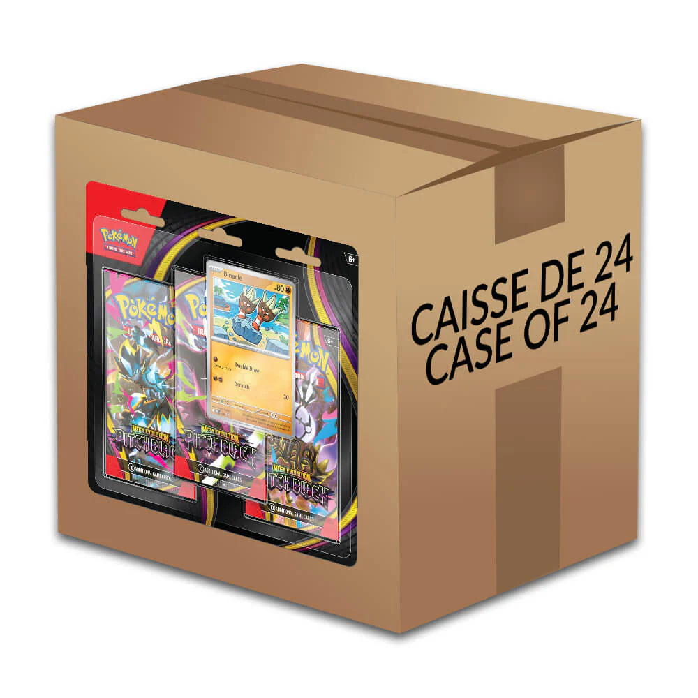 Pokémon TCG - Mega Evolution - Pitch Black - 3 Packs Blister Sealed Case of 24