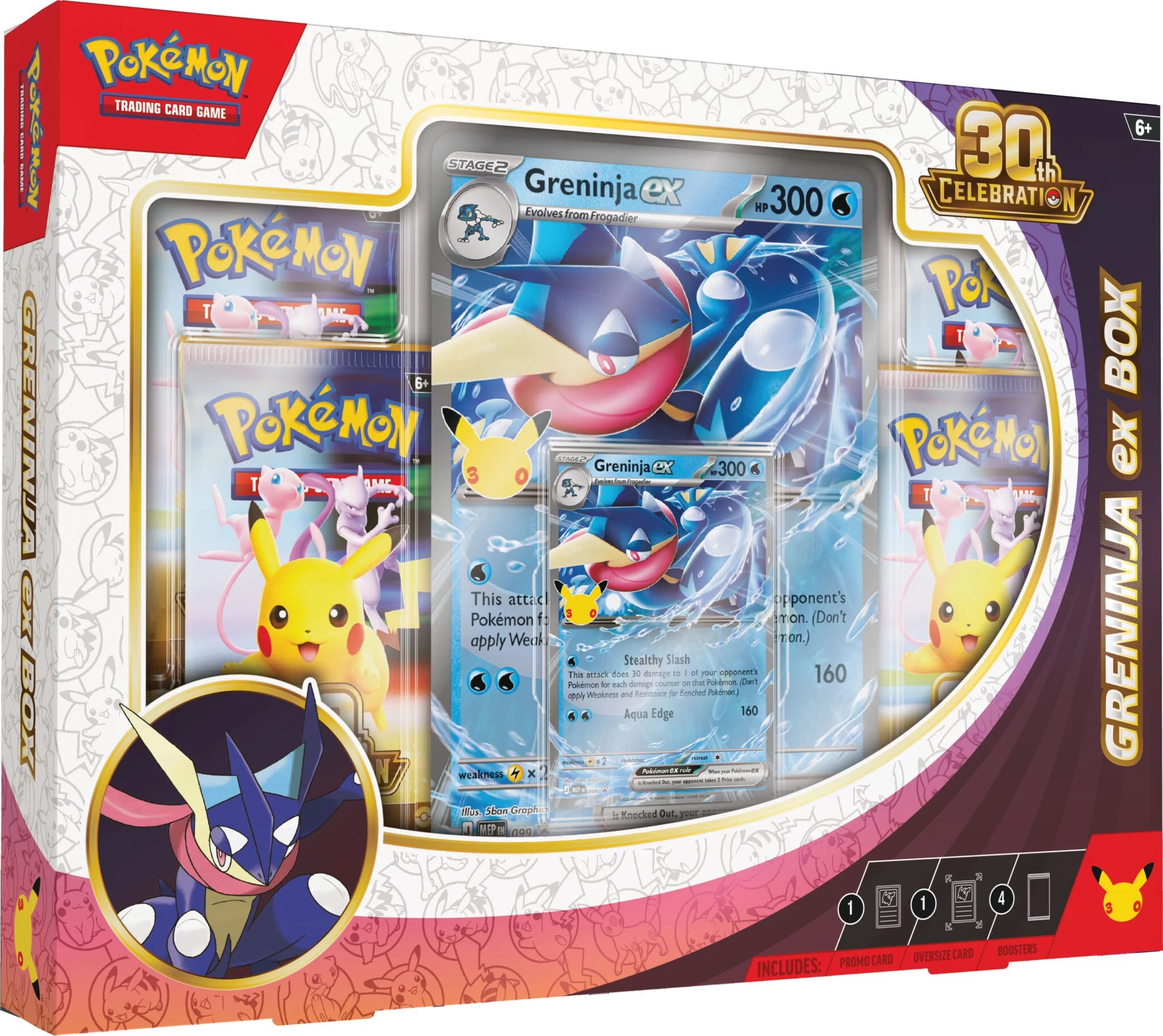 Greninja EX 300 HP ポケモンカード Pokémon TCG - 30th Celebration - Greninja ex Box (Pre-Order Sep 16