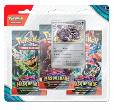 Scarlet and Violet: Twilight Masquerade: 3 Pack Blister: Recavroom (Pre-Order May 11th 2024)
