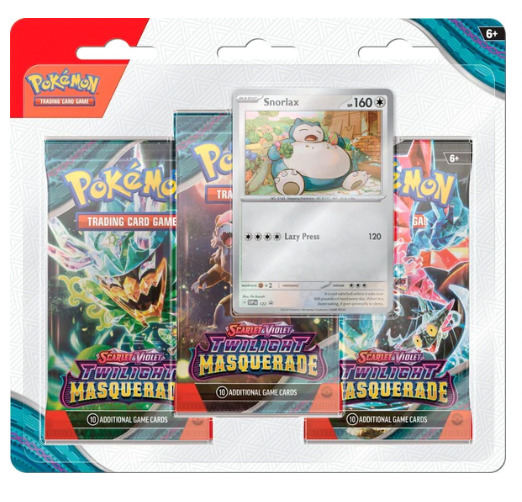 Scarlet and Violet: Twilight Masquerade: 3 Pack Blister: Snorlax