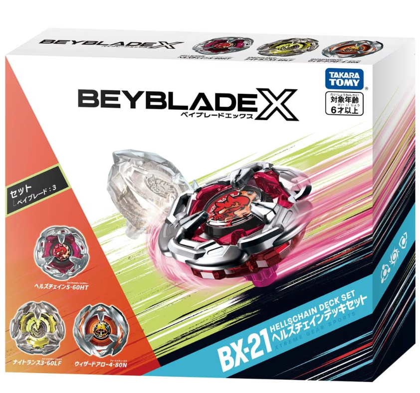Beyblade X BX-21 Hell's Chain Deck Set