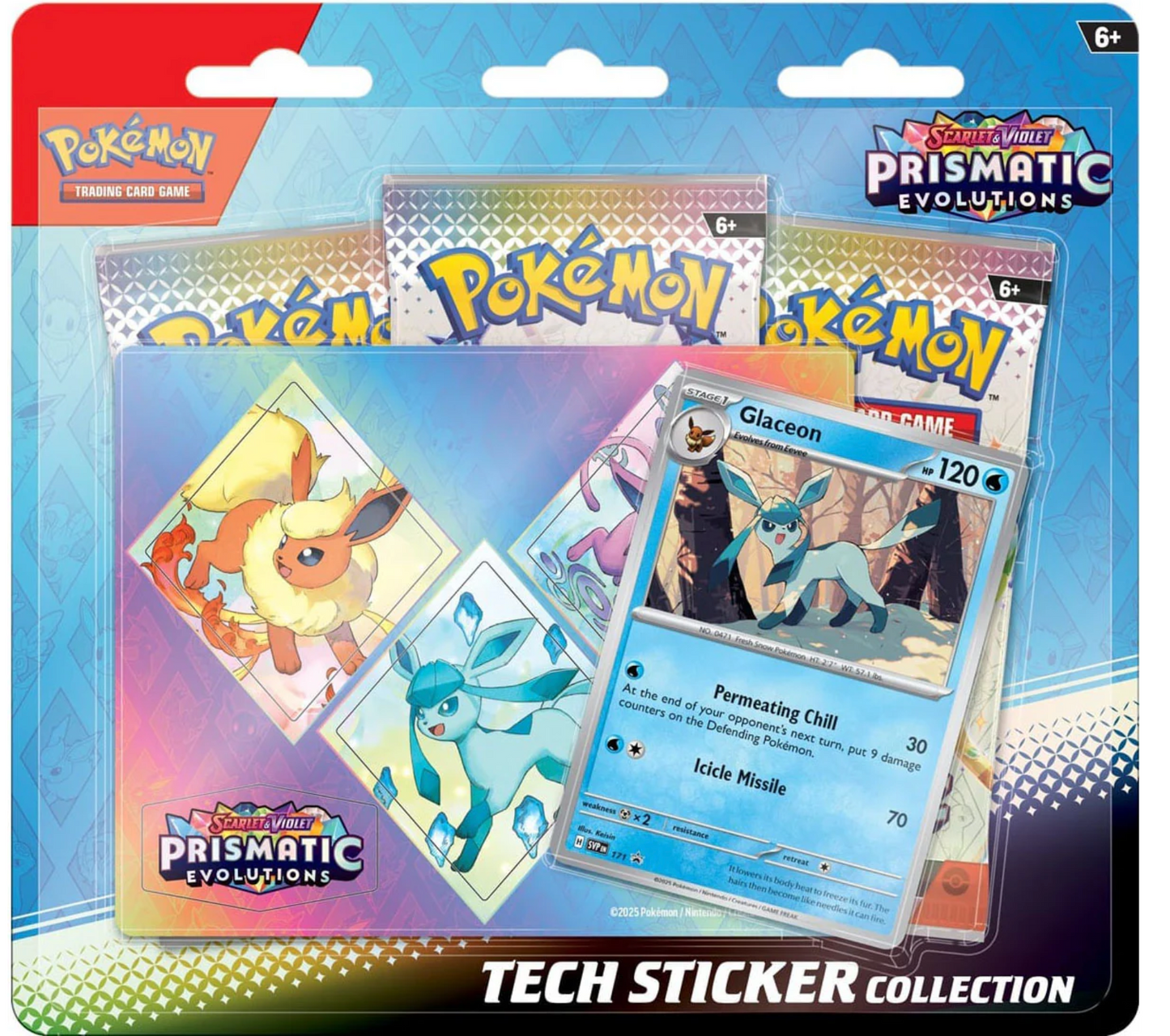 Pokémon - Scarlet & Violet - Prismatic Evolutions - Tech Sticker Collections (Glaceon)