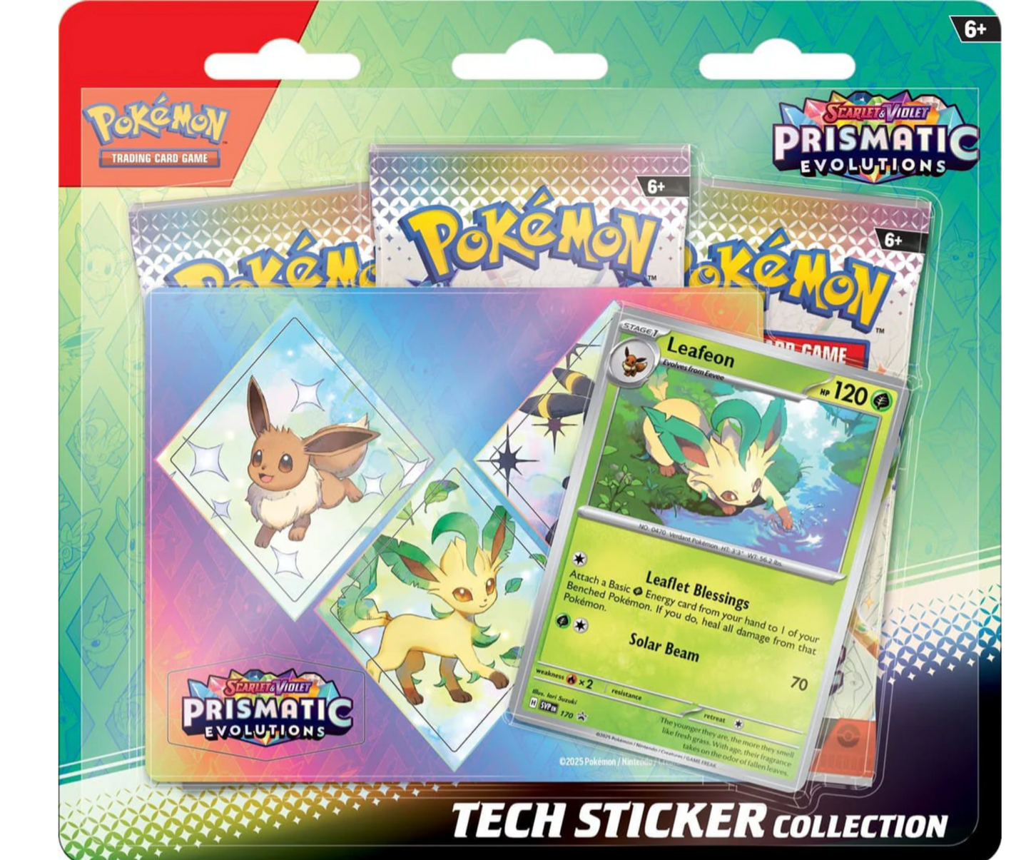 Pokémon - Scarlet & Violet - Prismatic Evolutions - Tech Sticker Collection (Leafeon)