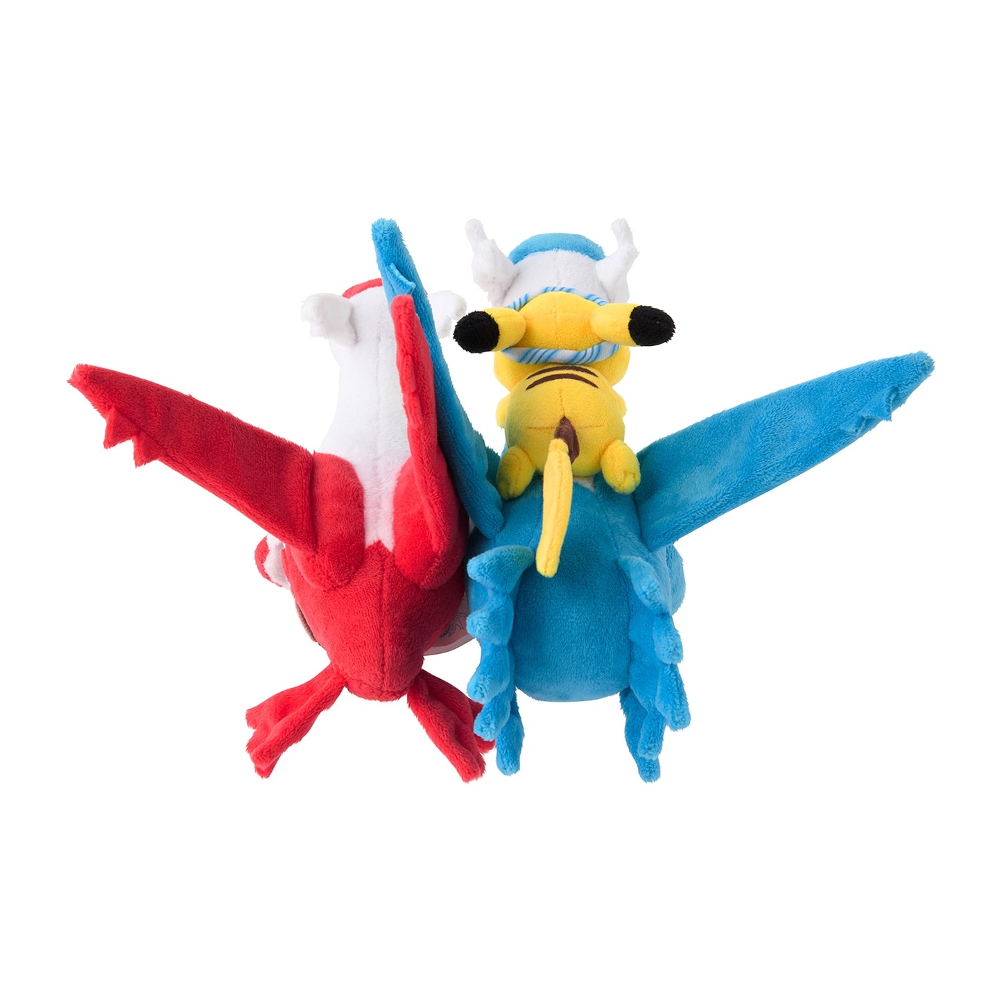 Pokemon Center Fukuoka Pikachu Riding Latias & Latios Plush (Pokémon Center Japan)