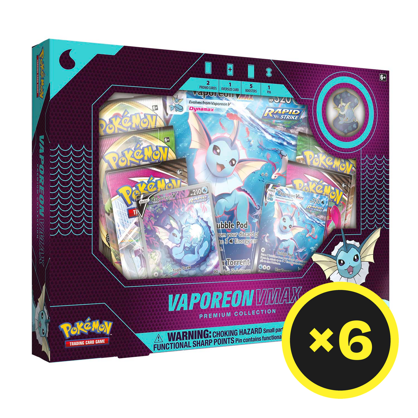 Pokémon TCG - Sword & Shield - Vaporeon Vmax Premium Collection (Small)