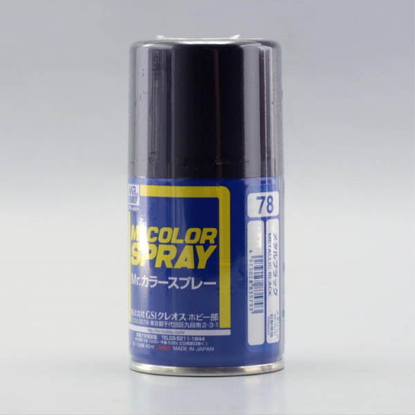 Mr Color Spray S78 Metallic Black Metallic