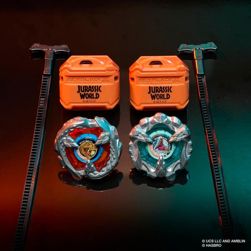 (Hasbro) Beyblade X - Jurassic World T. Rex vs. Mosasaurus Multipack