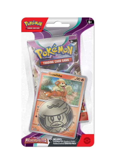 Pokémon - Scarlet & Violet - Paldea Evolved - Checklane Blister Pack (Growlithe)