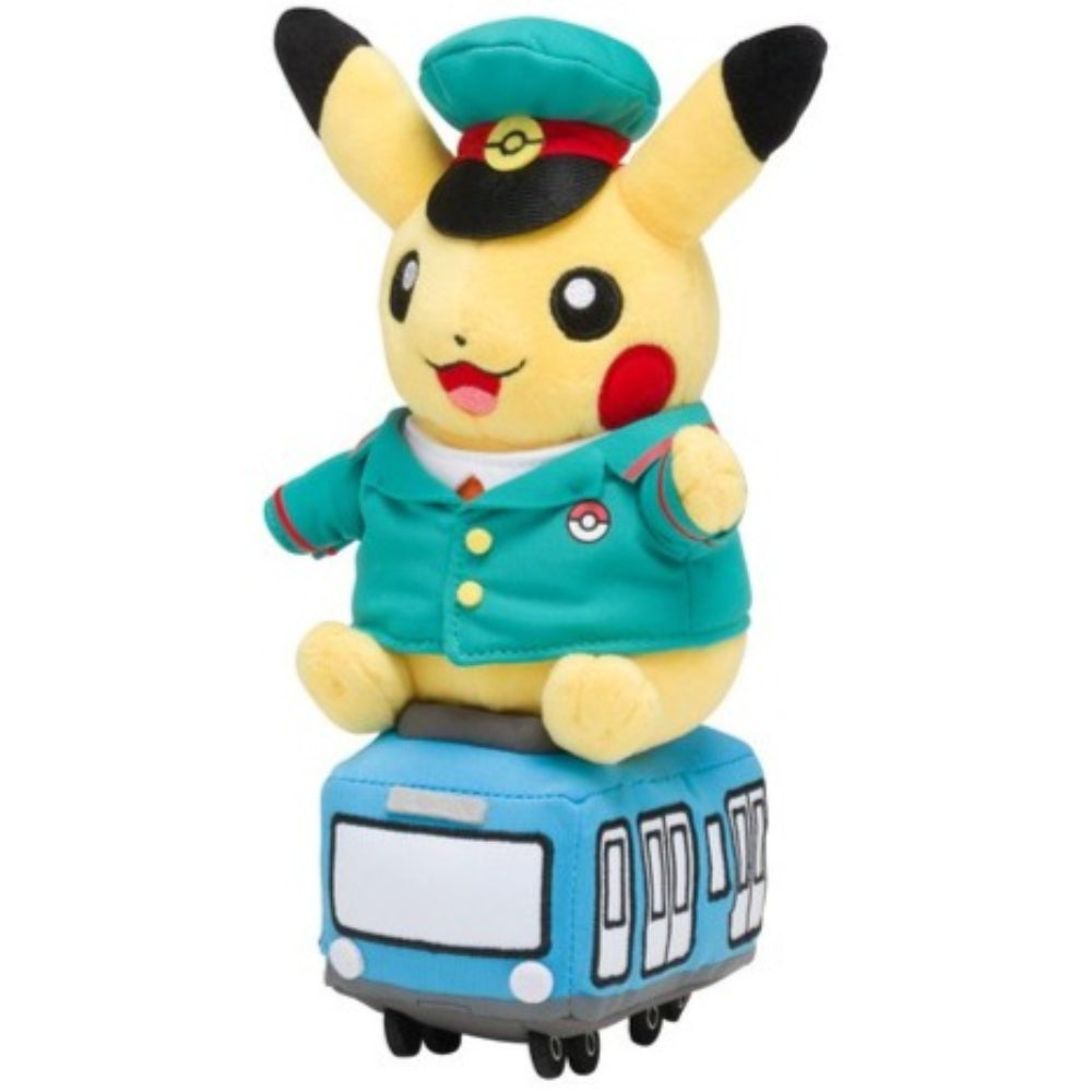 2017 Riding Train Pikachu Plush (Pokemon Center Japan)