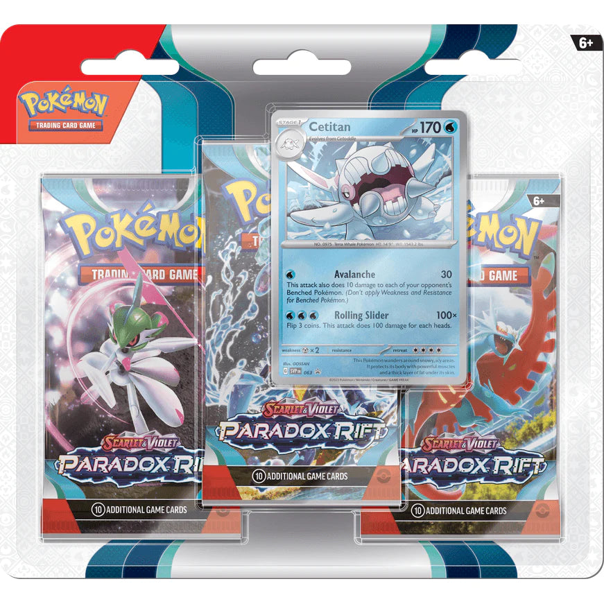 Pokémon TCG - Scarlet & Violet - Paradox Rift - 3 Packs Blister (Cetitan)