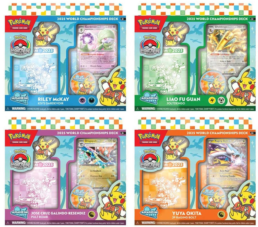 Pokémon TCG - Pokemon World Championship Deck 2025 Display (include all 8 decks)