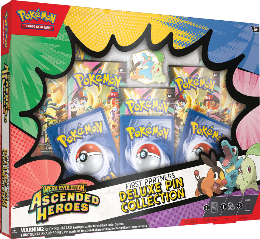 Pokémon TCG - Mega Evolution - Ascended Heroes - First Partners Deluxe Pin Collection