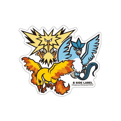Pokémon B-SIDE LABEL small Sticker Zapdos, Zoltres and Articuno