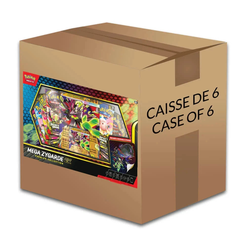 Pokémon TCG - Mega Evolution - Mega Zygarde ex Premium Collection Box Sealed Case of 6