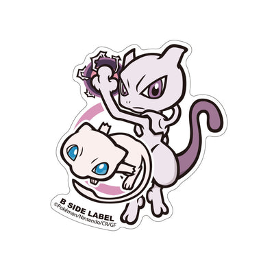 Pokémon B-SIDE LABEL small Sticker Mew and Mewtwo