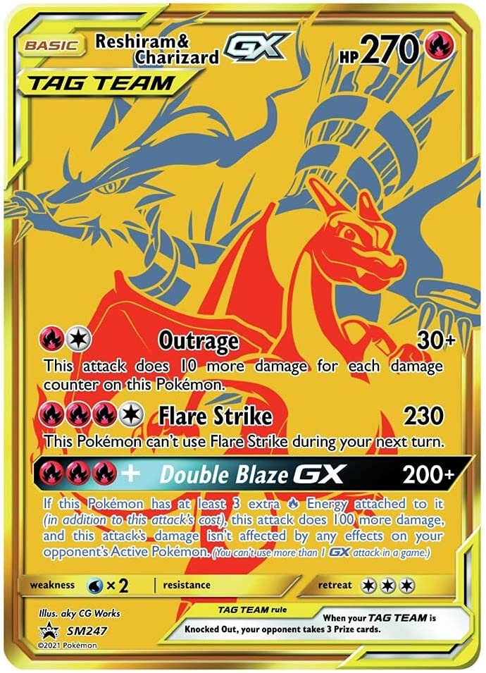 Charizard And Reshiram Gx Premium Collection (Gold)