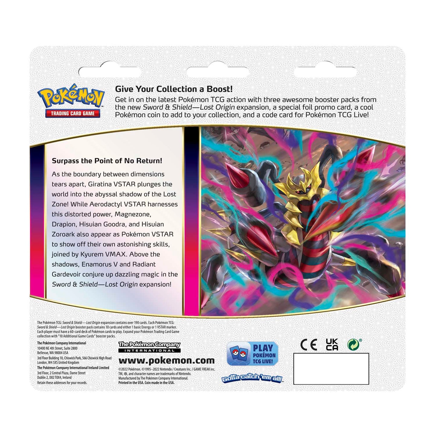 Pokémon TCG - Sword & Shield - Lost Origin - 3 Packs Blister (Weavile)