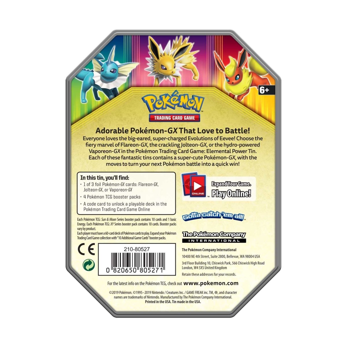 Pokémon TCG - Sun & Moon - Elemental Power Tin (Jolteon GX)