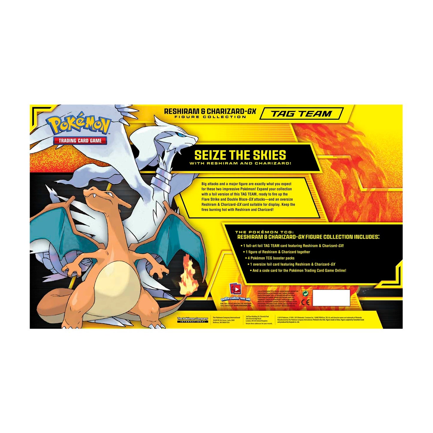Pokémon TCG - Sun & Moon - Reshiram & Charizard GX Figure Collection