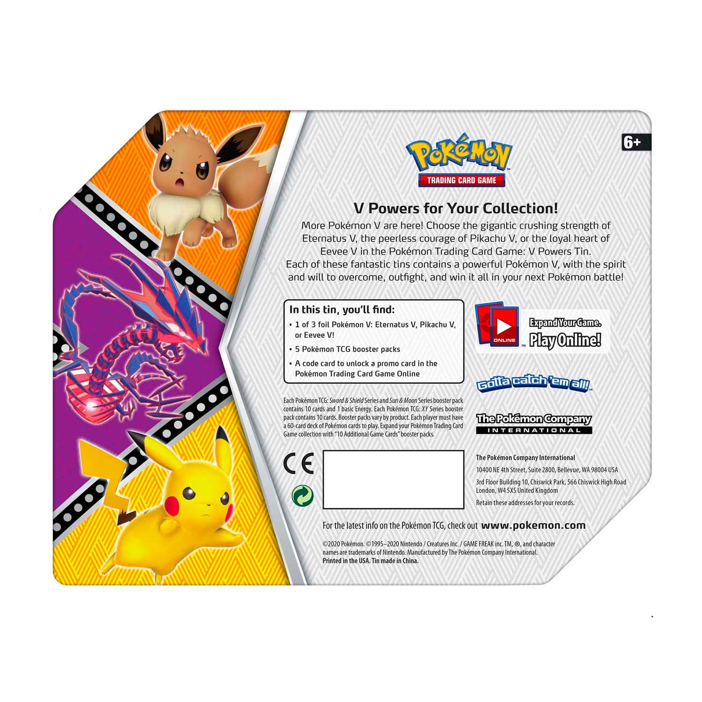 Pokémon TCG - Sword & Shield - V Powers Tin (Eevee V)