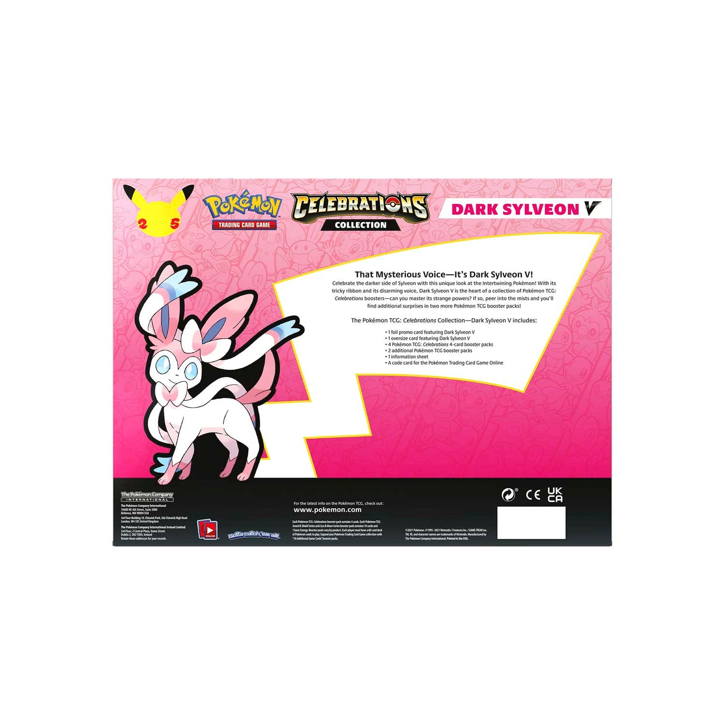 Pokémon TCG - Sword & Shield - Celebrations - Dark Sylveon V Collection