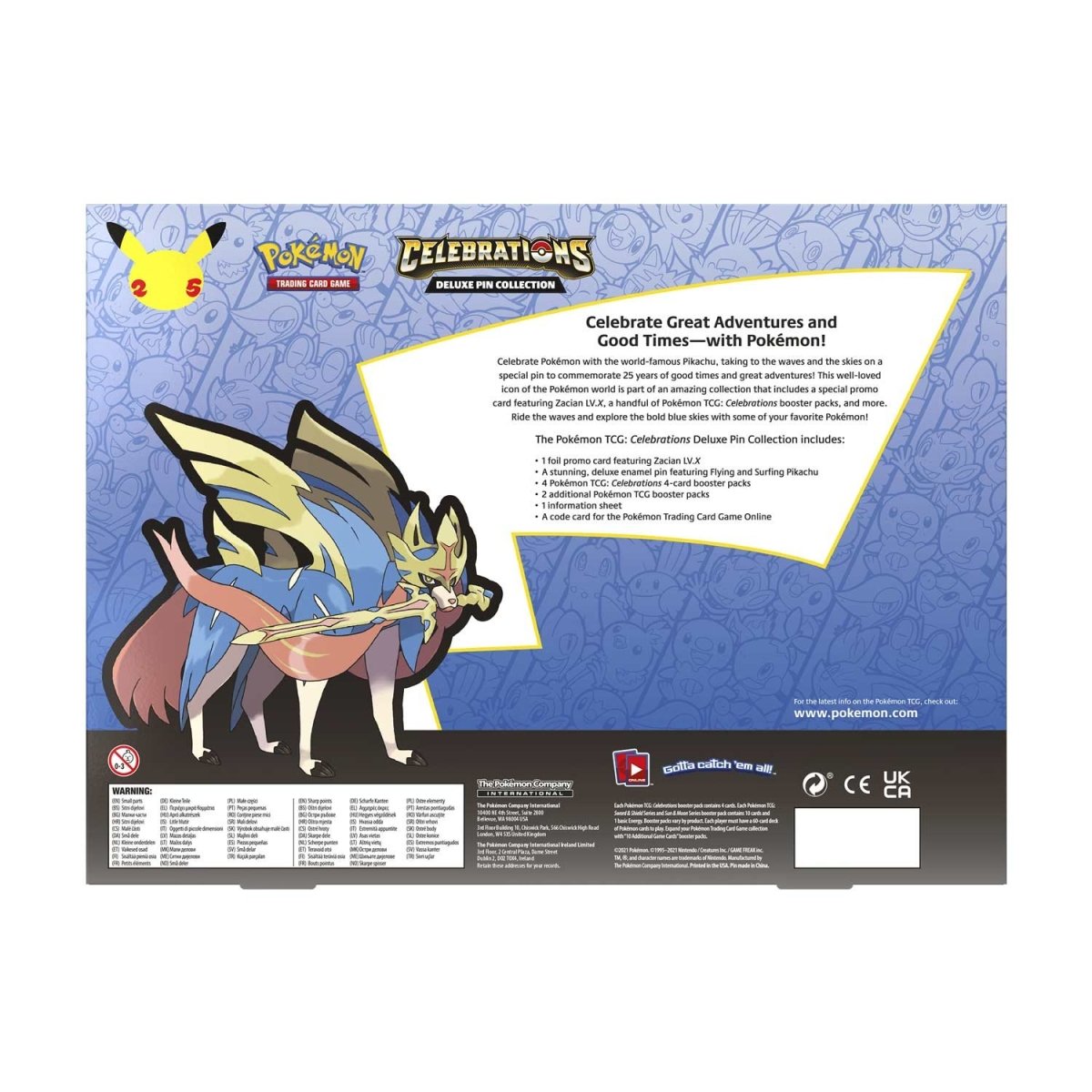 Pokémon TCG - Sword & Shield - Celebrations - Deluxe Pin Collection