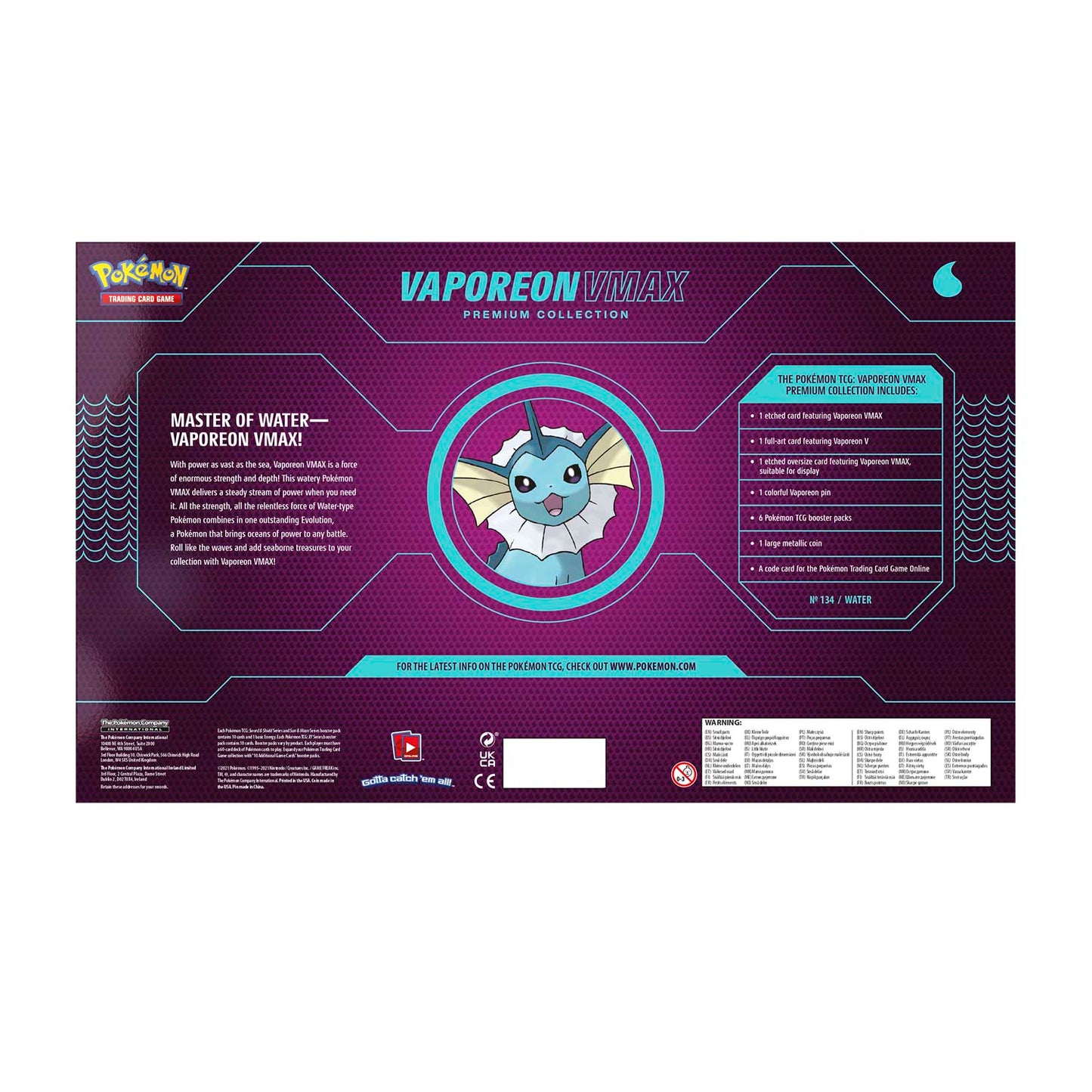 Pokémon TCG - Sword & Shield - Vaporeon Vmax Premium Collection