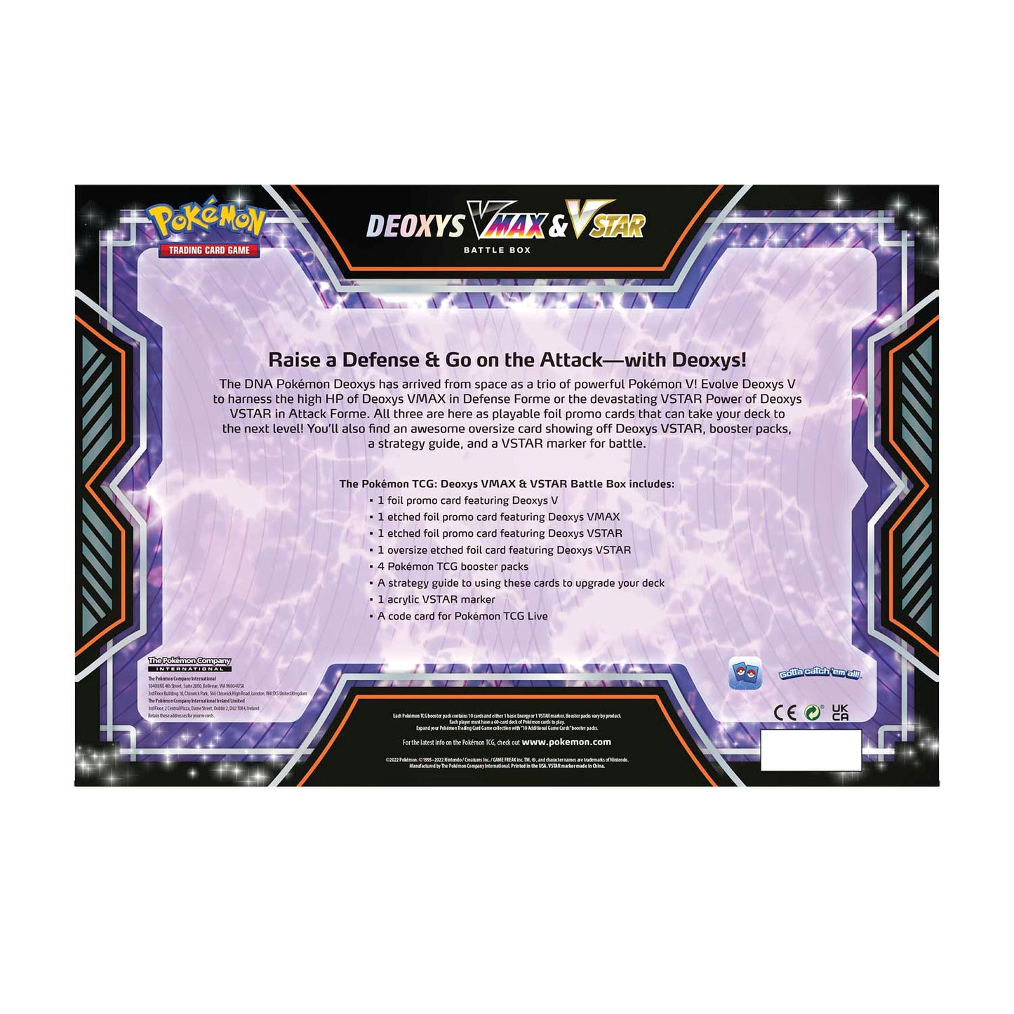 Pokémon TCG - Sword & Shield - Deoxys Vmax & Vstar Battle Box