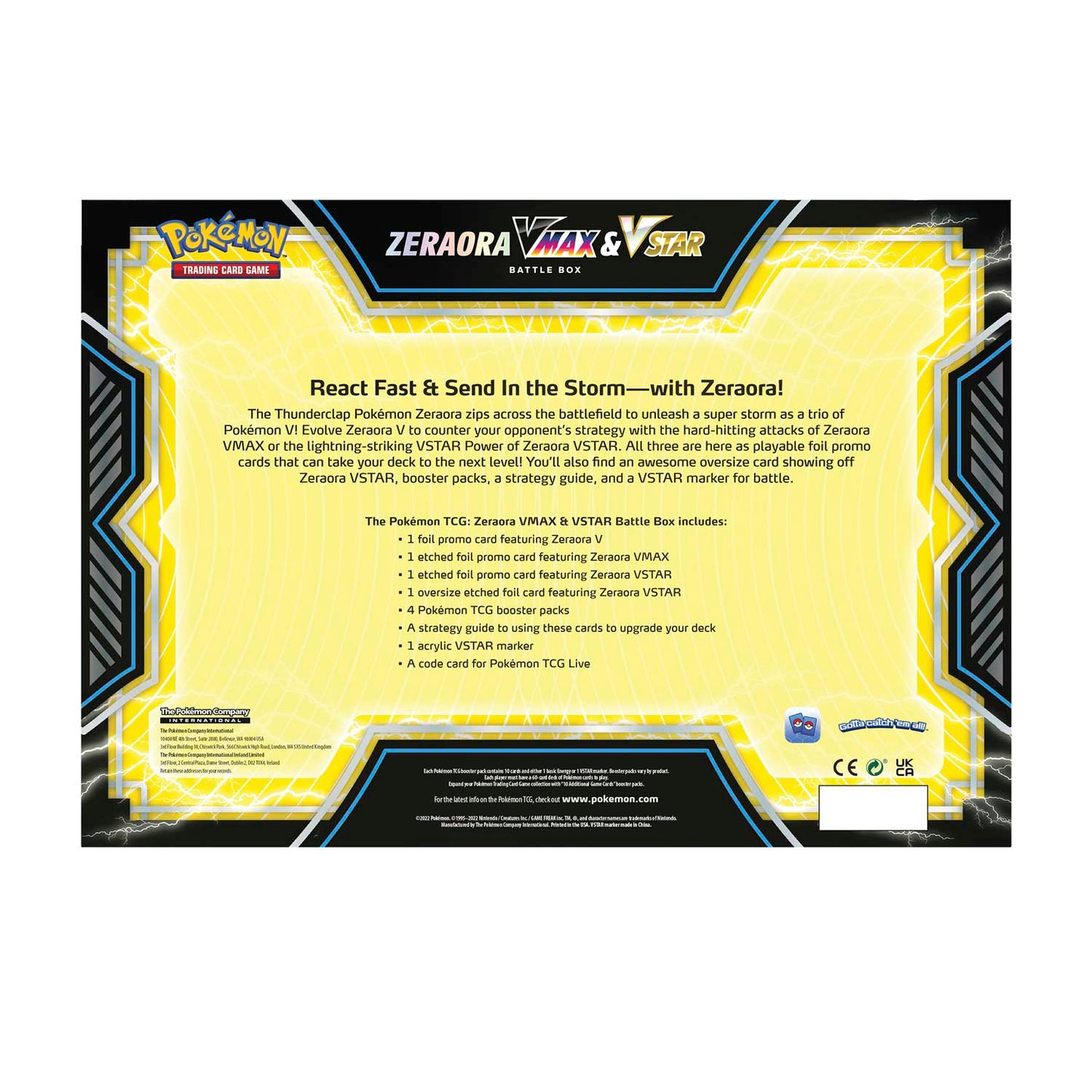Pokémon TCG - Sword & Shield - Zeraora Vmax & Vstar Battle Box