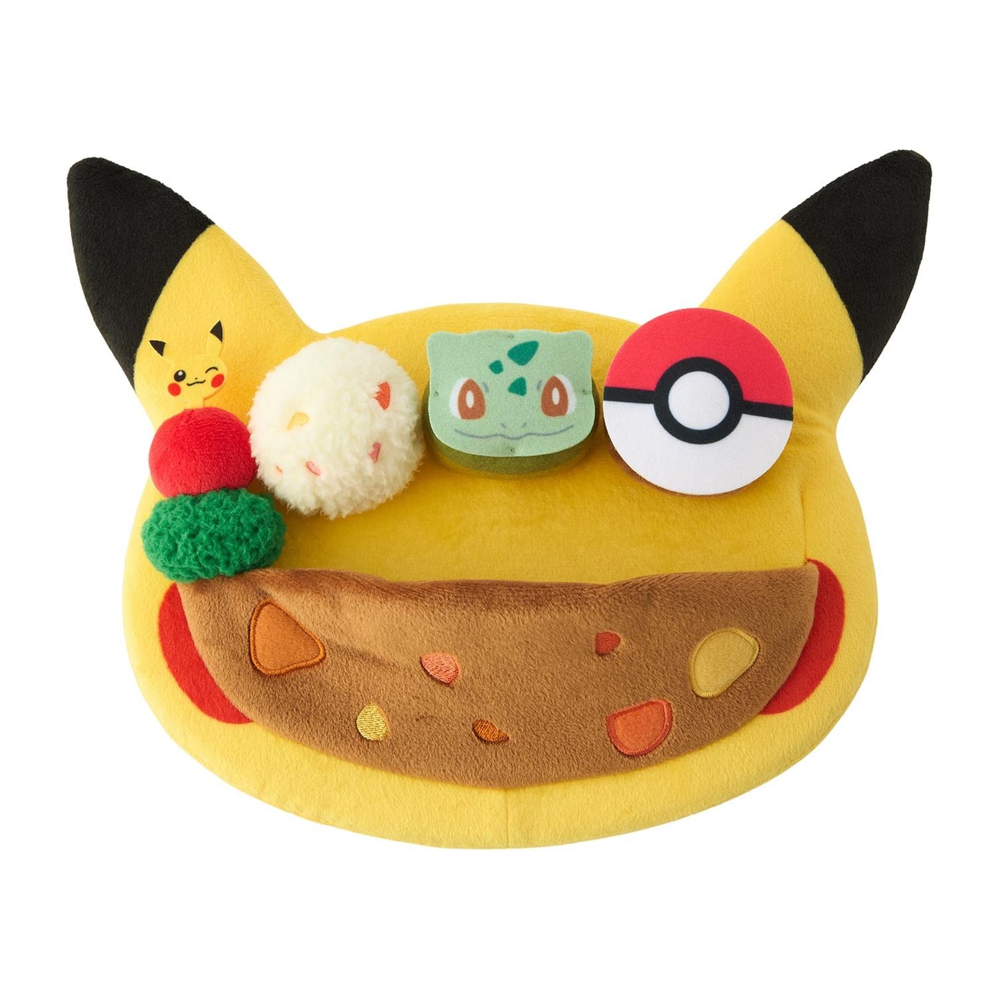Pikachu Cafe Plate-Style Plush (Pokemon Cafe)