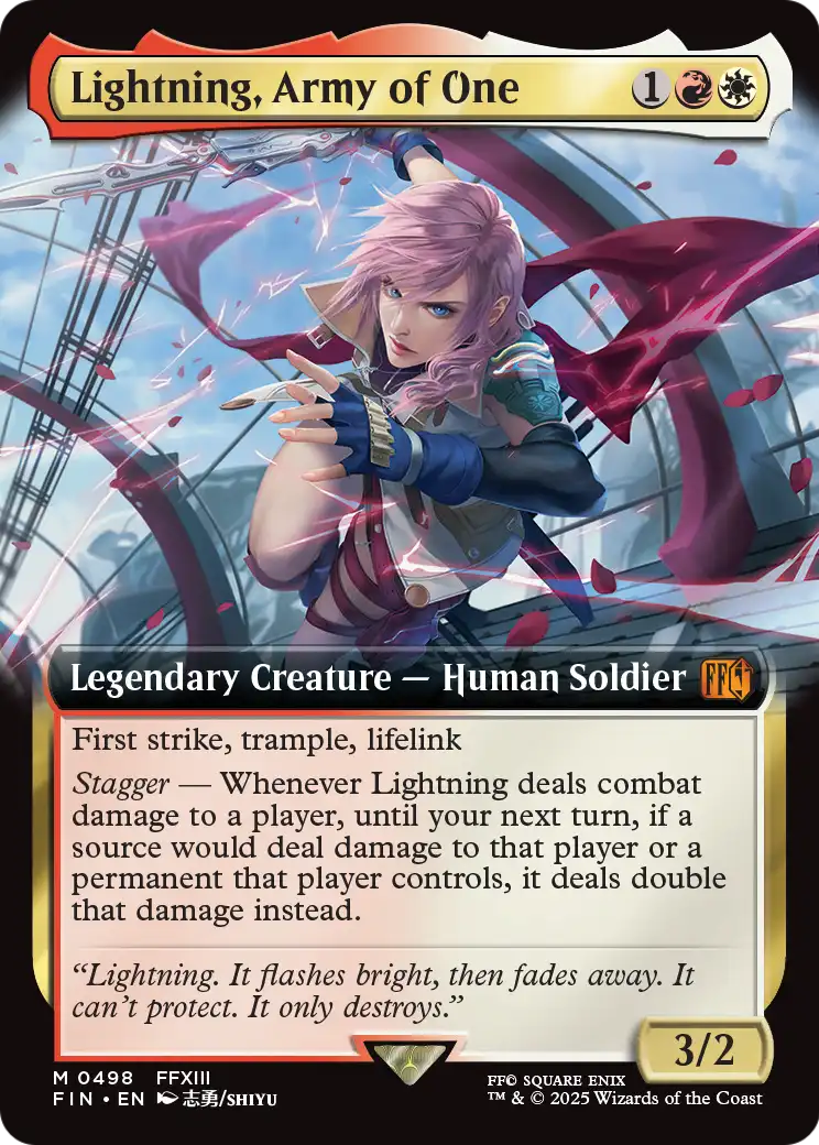 Lightning, Army of One (Extended Art) (FIN-498) [FINAL FANTASY]