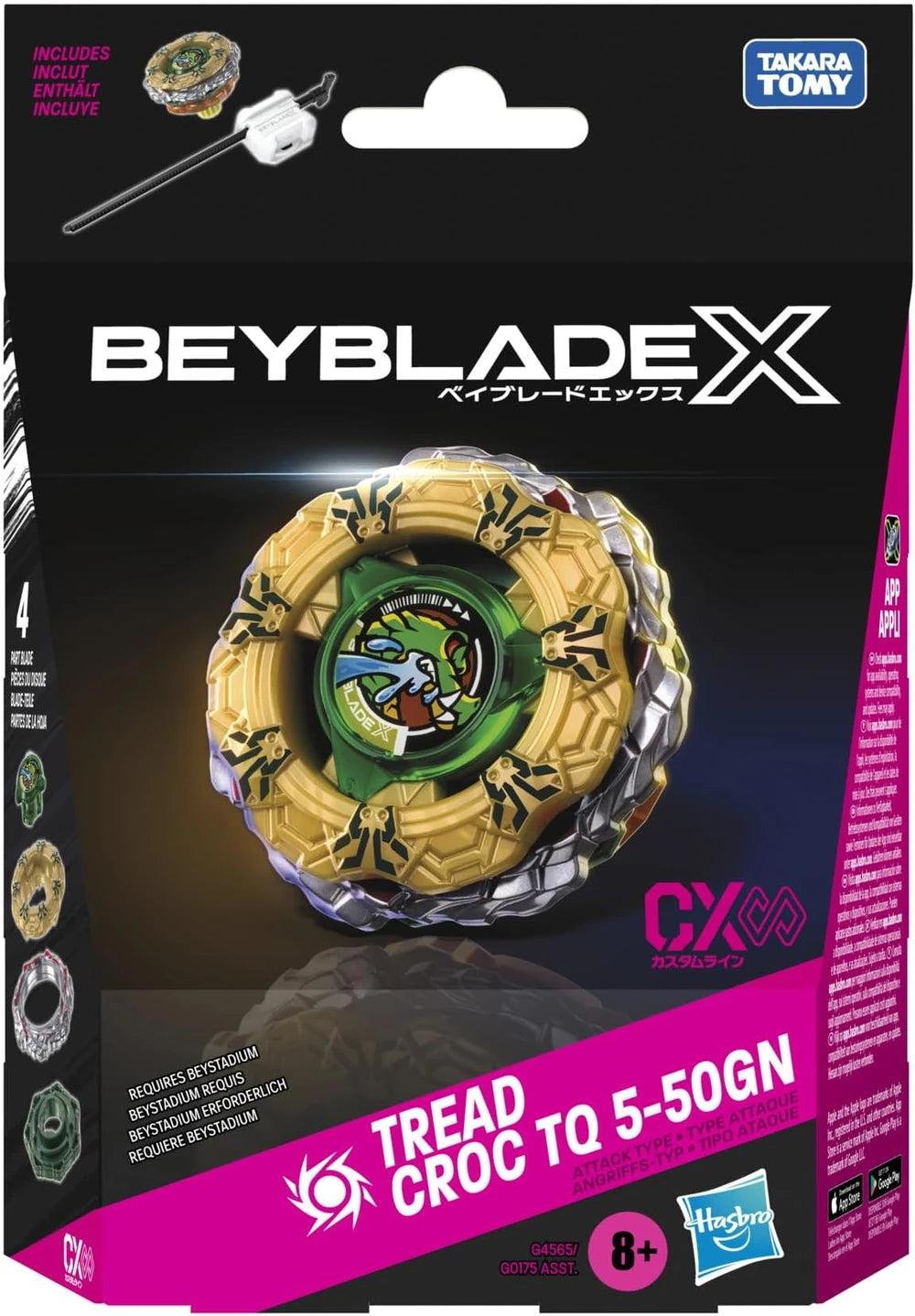 [PREORDER] (Hasbro) Beyblade X - Tread Croco TQ 5-50GN - TBD