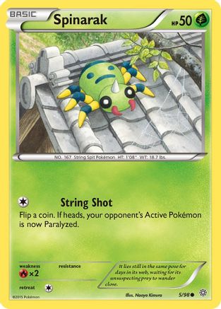 Spinarak 5/98 - XY  Ancient Origins Reverse Holofoil
