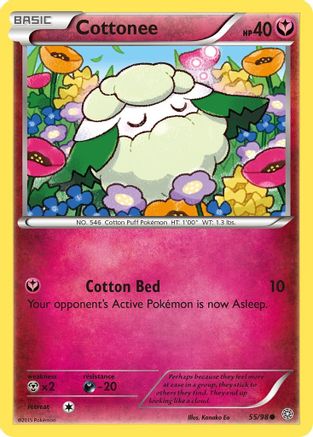 Cottonee 55/98 - XY  Ancient Origins Reverse Holofoil