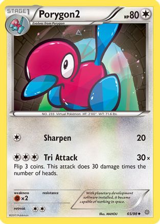 Porygon2 65/98 - XY  Ancient Origins Reverse Holofoil