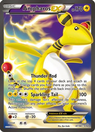 Ampharos EX (87 Full Art)/98 - XY  Ancient Origins Holofoil