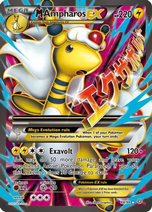 M Ampharos EX (88 Full Art)/98 - XY  Ancient Origins Holofoil