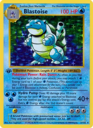 Blastoise - Base Set Shadowless 1st Edition Holofoil