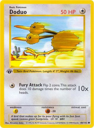 Doduo 48 - Base Set Shadowless