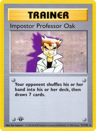 Impostor Professor Oak - Base Set Shadowless 1st Edition