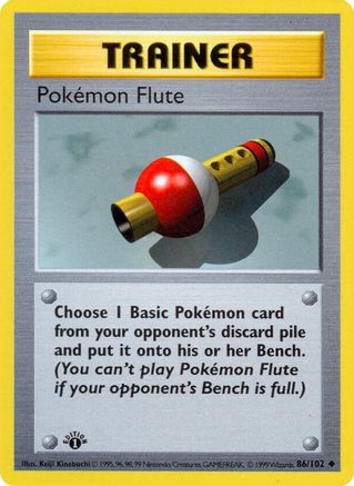 Pokemon Flute 86 - Base Set Shadowless